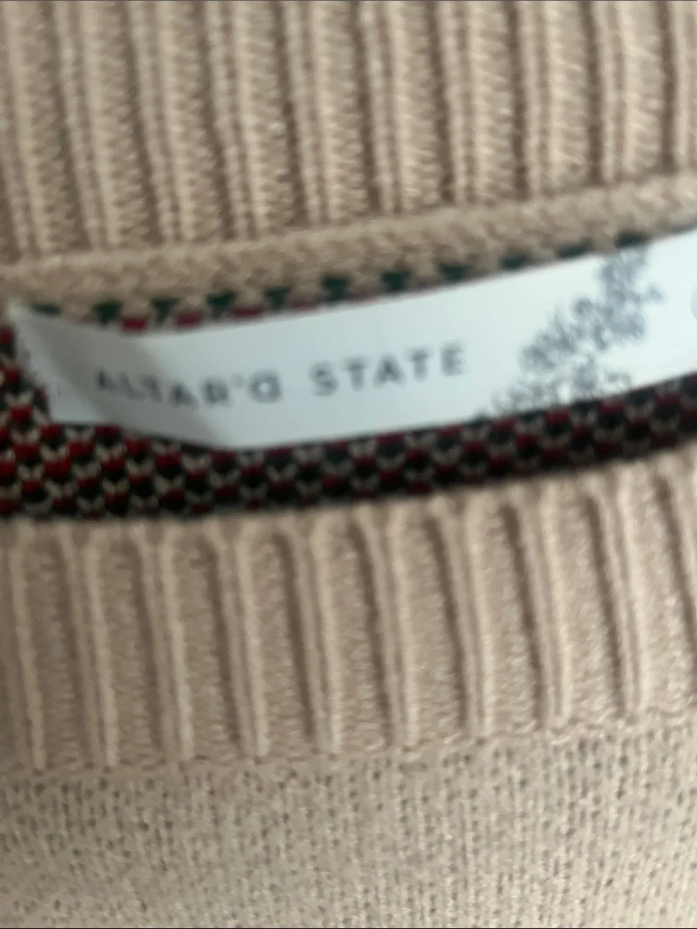 Altar'd State Cream Sweater with Red Cherry Motif - Picture 3 of 3